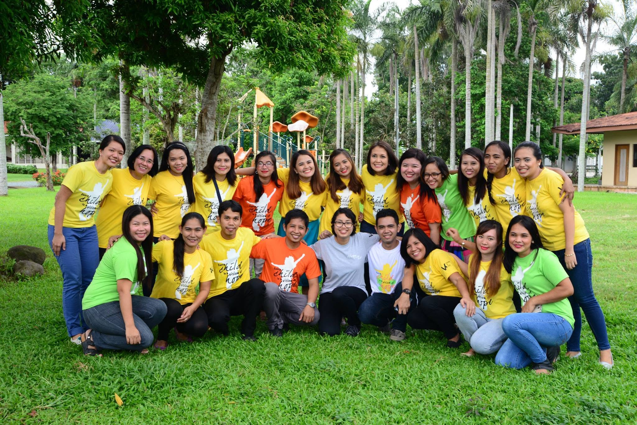 Arlene with an adult leadership team