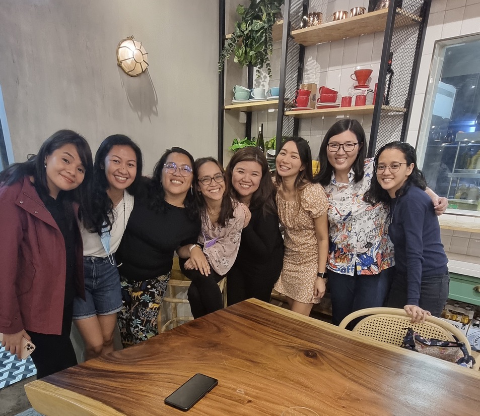 Arlene with former colleagues who remain connected