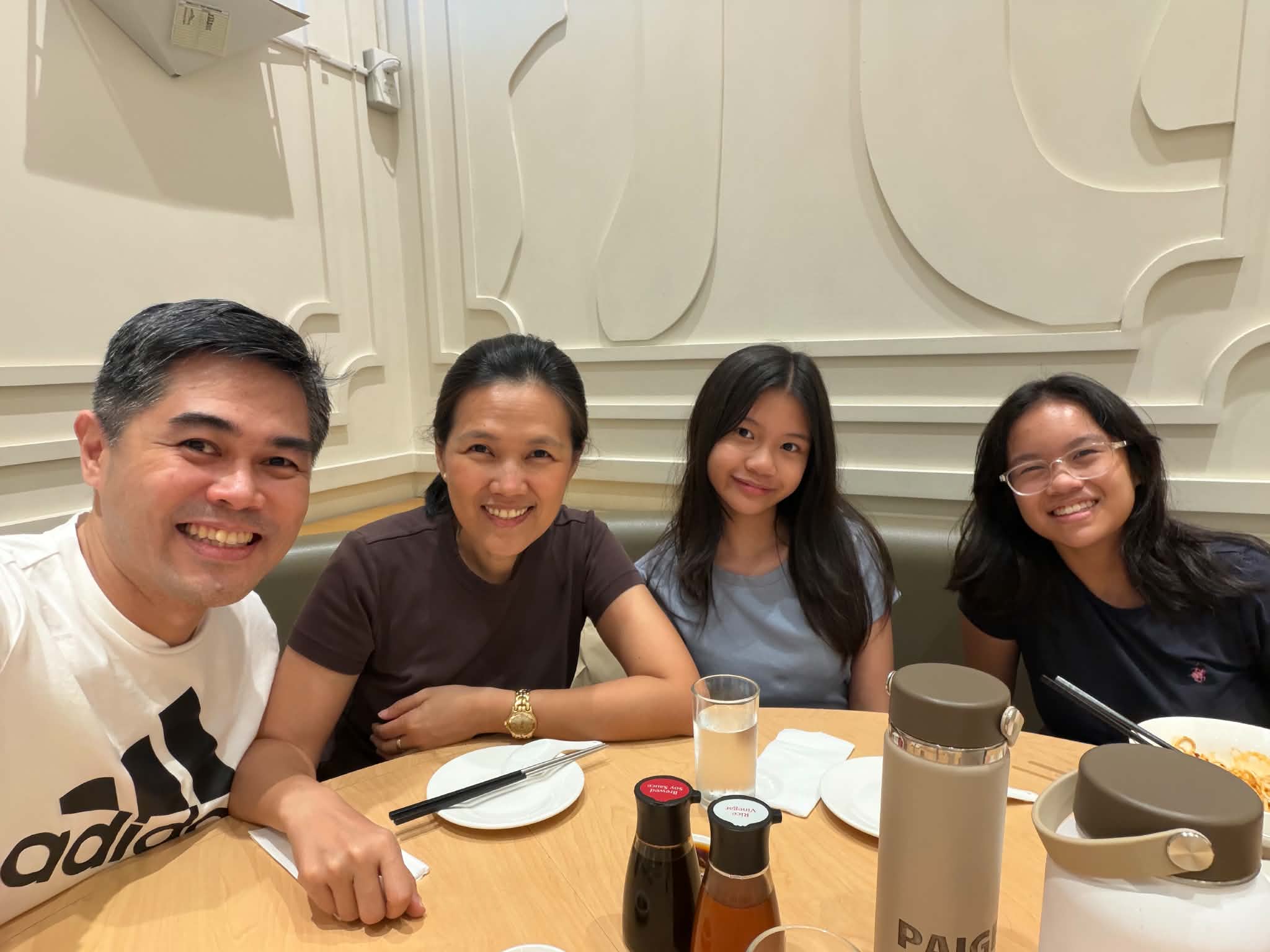 Genesis Tan with Michelle and the girls