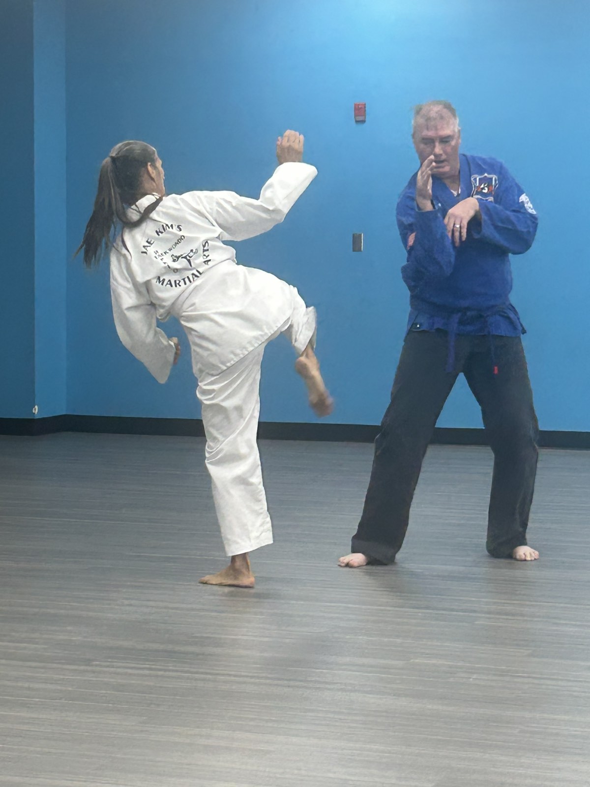 Dennis practicing Kenpo Karate