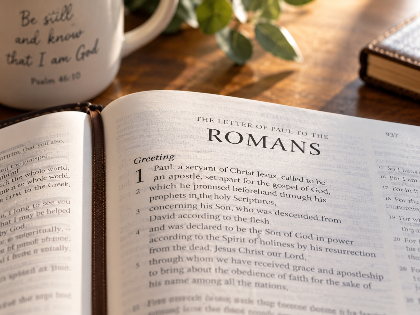 Open Bible at Romans 1